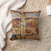 イエローキリストバイポールゴーギンヴィンテージファインアート クッション (ブランケット)