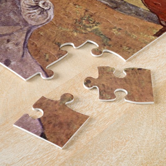 イエローキリストバイポールゴーギンヴィンテージファインアート ジグソーパズル (側面)