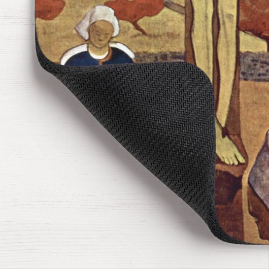 イエローキリストバイポールゴーギンヴィンテージファインアート マウスパッド (コーナー)