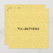 イエローキリンプリントベビーシャワー招待状 招待状 (正面/裏面)