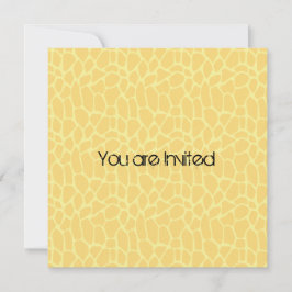 イエローキリンプリントベビーシャワー招待状 招待状