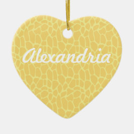 イエローキリンプリント セラミックオーナメント