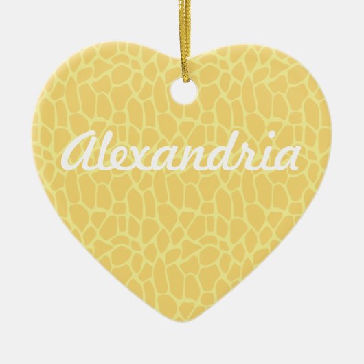 イエローキリンプリント セラミックオーナメント (正面)