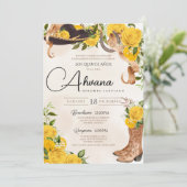 イエローキンセアニェラバラヴィンテージシャーロウェスタン 招待状 (スタンド正面)