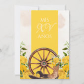 イエローキンセアニェラバラヴィンテージシャーロウェスタン 招待状 (裏面)