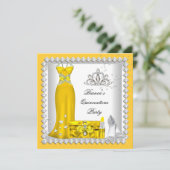 イエローキンセアニェラ15thティアラ誕生日パーティー 招待状 (スタンド正面)