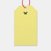 イエローギフトラベルアンティークレース愛DIY名 ギフトタグ (裏面)