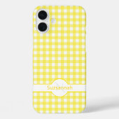 イエローギンガムチェックモノグラムカスタムCase-Mate Case-Mate iPhoneケース (裏面)
