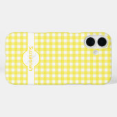 イエローギンガムチェックモノグラムカスタムCase-Mate Case-Mate iPhoneケース (裏面 (横))