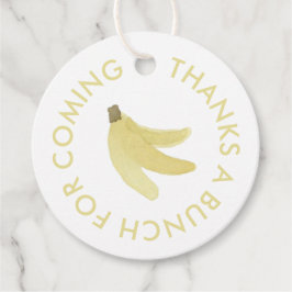 イエローギンガムバナナパーティーフェイスベビーサンキューラベル フェイバータグ