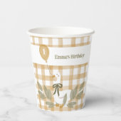 イエローギンガムファームガチョウ間抜けバルーン 紙コップ (裏面)