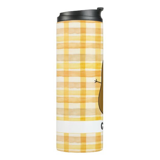 イエローギンガムブラウンポテトカスタムポテト熱タンブラー タンブラー (回転左)