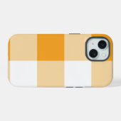 イエローギンガム柄  iPhone 15ケース (裏面横)
