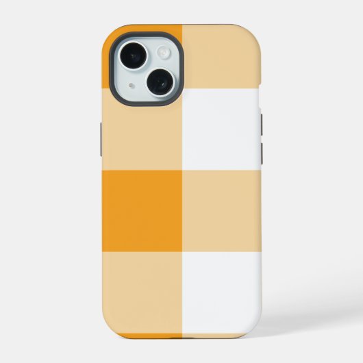 イエローギンガム柄  iPhone 15ケース (裏面)