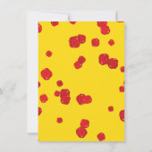 イエロークイーンのハートティー+レッドローズ招待状 招待状 (裏面)