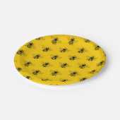イエロークイーンビーパターン紙プレート ペーパープレート (アングル)