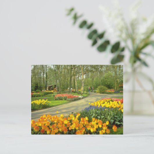 イエロークケンホフガーデンズニアハーレム，オランダ ポストカード (スタンド正面)