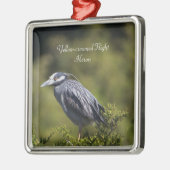 イエロークラウンドナイトヘロンオーナメント メタルオーナメント (左)