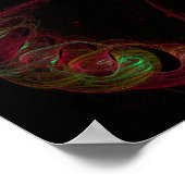 イエロークラゲon the狩りフラクタルアート ポスター (角)