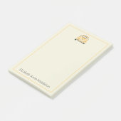 イエロークラシックヴィンテージ乳母車バグカーパーソナライズされた ポストイット (アングル)