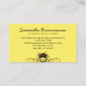 イエロークラスヒマワリフローラアピールハニービー 名刺 (裏面)