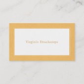 イエロークラフト&ミニマ素朴リストビジネスカード 名刺 (裏面)