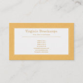 イエロークラフト&ミニマ素朴リストビジネスカード 名刺 (正面)