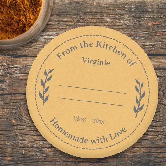 イエロークラフト&ラブラ素朴ベルシール付きメイド ラウンドシール