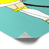 イエロークリスマスキャットガール ポスター (角)