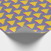 イエロークリスマスツリーラッピング紙 転が ラッピングペーパー (角)