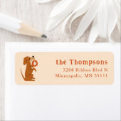 イエロークリスマスドッグ差出人住所 ラベル (インサイチュ)