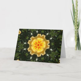 イエロークリスマスバラ万華鏡のように千変万化するパターン シーズンカード