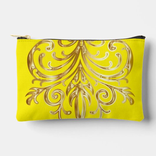 イエロークリスマスプレゼント機関® アクセサリーポーチ (正面)