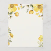 イエロークリーム結婚フローラ予算招待状 (裏面)
