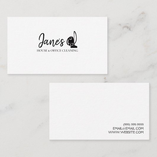 イエロークリーンハウスホームクリーニングクリーナーズビジネス 名刺 (正面/裏面)