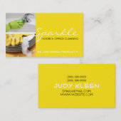 イエロークリーンハウスホームクリーニングクリーナービジネス 名刺 (正面/裏面)