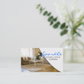 イエロークリーンハウスホームクリーニングクリーナービジネス 名刺 (スタンド正面)