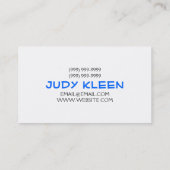 イエロークリーンハウスホームクリーニングクリーナービジネス 名刺 (裏面)