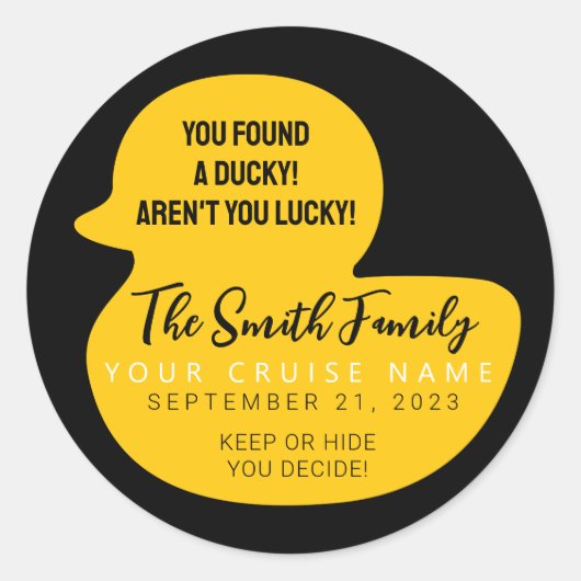 イエロークルーズダック ラウンドシール (正面)