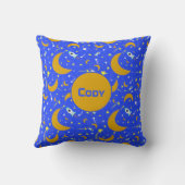 イエロークレセント衛星射撃、 発砲スター宇宙ロケット クッション (裏面)