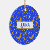 イエロークレセント衛星射撃、 発砲スター宇宙ロケット セラミックオーナメント (右)