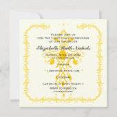 イエロークロスファースト通信の確認 招待状 (正面)