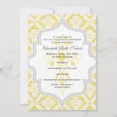 イエロークロスホワイトダマスクバーラップ第一聖餐式 招待状 (正面)