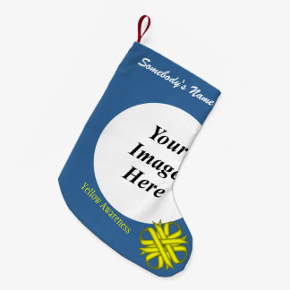 イエロークローバーリボンテンプレートバイケネス・ヨンチッチ スモールクリスマスストッキング