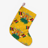 イエロークワンツァークリスマスストッキング スモールクリスマスストッキング (正面 (吊り時))