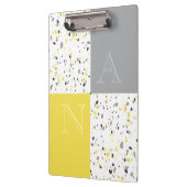 イエローグモダンレーテラッツォモノグラムの クリップボード (左)