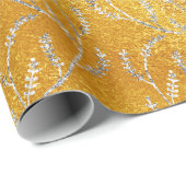 イエローグラスレモンフローラフォイルスローレル ラッピングペーパー (ロールコーナー)