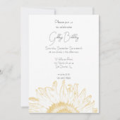 イエローグラフィックひまわり誕生日パーティー 招待状 (正面)