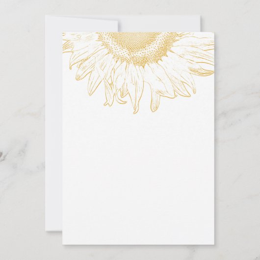 イエローグラフィックひまわり誕生日パーティー 招待状 (裏面)