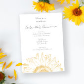 イエローグラフィックサンフラワーキンセアニェラ招待状 招待状